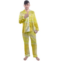 Gradient Green Yellow Men s Long Sleeve Satin Pajamas Set by ConteMonfrey