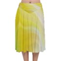 Gradient green yellow Velvet Flared Midi Skirt View1