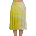 Gradient green yellow Velvet Flared Midi Skirt View2