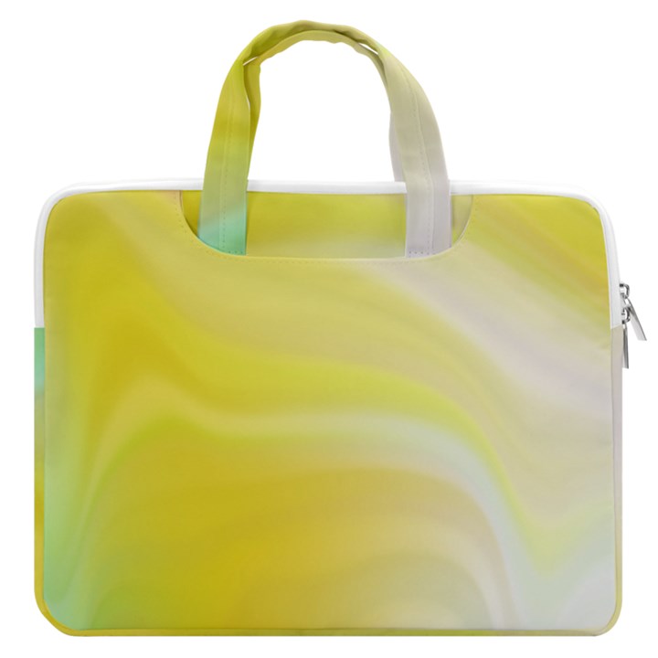 Gradient green yellow MacBook Pro 13  Double Pocket Laptop Bag