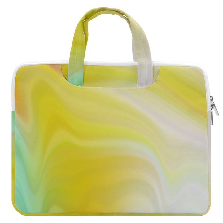 Gradient green yellow MacBook Pro 16  Double Pocket Laptop Bag 