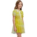 Gradient green yellow Kids  Sweet Collar Dress View2