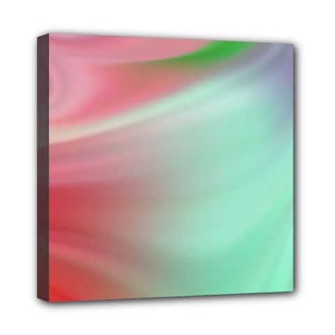 Gradient Pink, Blue, Red Mini Canvas 8  X 8  (stretched) by ConteMonfrey