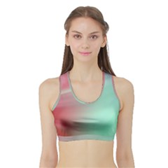 Gradient Pink, Blue, Red Sports Bra With Border by ConteMonfrey