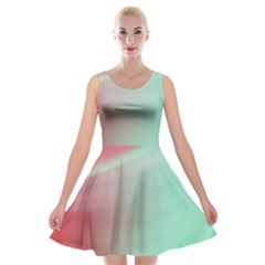 Gradient Pink, Blue, Red Velvet Skater Dress by ConteMonfrey