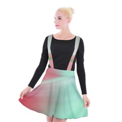 Gradient Pink, Blue, Red Suspender Skater Skirt by ConteMonfrey