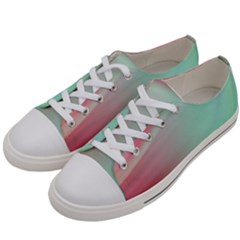 Gradient Pink, Blue, Red Women s Low Top Canvas Sneakers by ConteMonfrey