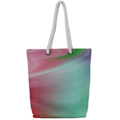 Gradient Pink, Blue, Red Full Print Rope Handle Tote (small) by ConteMonfrey