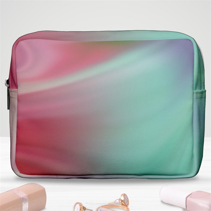 Gradient Pink, blue, red Make Up Pouch (Large)