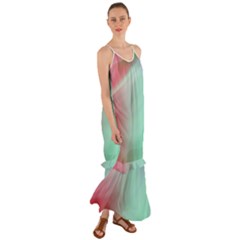 Gradient Pink, Blue, Red Cami Maxi Ruffle Chiffon Dress by ConteMonfrey