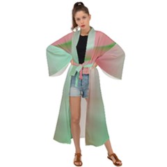 Gradient Pink, Blue, Red Maxi Kimono by ConteMonfrey