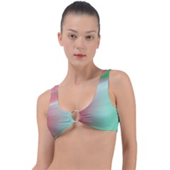 Gradient Pink, Blue, Red Ring Detail Bikini Top by ConteMonfrey