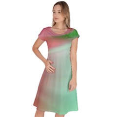 Gradient Pink, Blue, Red Classic Short Sleeve Dress by ConteMonfrey