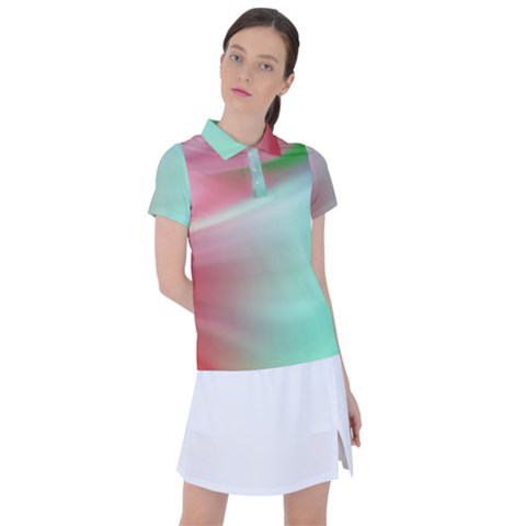 Gradient Pink, Blue, Red Women s Polo Tee by ConteMonfrey