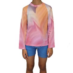 Gradient Orange, Purple, Pink Kids  Long Sleeve Swimwear by ConteMonfrey