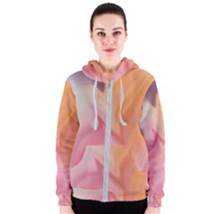 Gradient Orange, Purple, Pink Women s Zipper Hoodie by ConteMonfrey