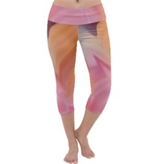 Gradient Orange, Purple, Pink Capri Yoga Leggings by ConteMonfrey