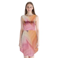 Gradient Orange, Purple, Pink Sleeveless Chiffon Dress   by ConteMonfrey