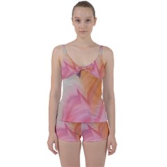 Gradient Orange, Purple, Pink Tie Front Two Piece Tankini by ConteMonfrey