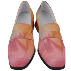 Gradient Orange, Purple, Pink Women s Chunky Heel Loafers by ConteMonfrey