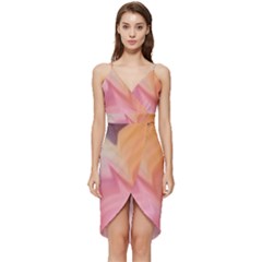 Gradient Orange, Purple, Pink Wrap Frill Dress by ConteMonfrey