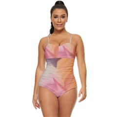 Gradient Orange, Purple, Pink Retro Full Coverage Swimsuit by ConteMonfrey