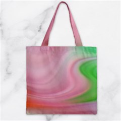 Gradient Pink Green Orange Zipper Grocery Tote Bag by ConteMonfrey