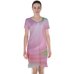 Gradient Pink Green Orange Short Sleeve Nightdress by ConteMonfrey