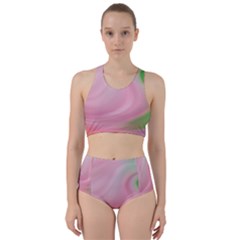 Gradient Pink Green Orange Racer Back Bikini Set by ConteMonfrey