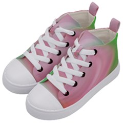 Gradient Pink Green Orange Kids  Mid-top Canvas Sneakers by ConteMonfrey