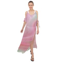 Gradient Pink Green Orange Maxi Chiffon Cover Up Dress by ConteMonfrey