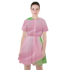 Gradient Pink Green Orange Sailor Dress by ConteMonfrey