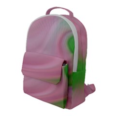 Gradient Pink Green Orange Flap Pocket Backpack (large) by ConteMonfrey