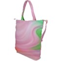 Gradient pink green orange Shoulder Tote Bag View2