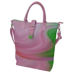 Gradient Pink Green Orange Buckle Top Tote Bag by ConteMonfrey