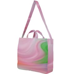 Gradient Pink Green Orange Square Shoulder Tote Bag by ConteMonfrey