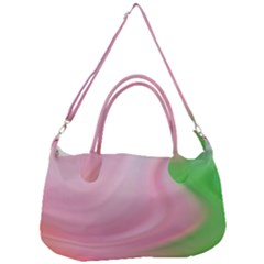 Gradient Pink Green Orange Removal Strap Handbag by ConteMonfrey