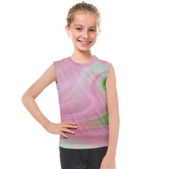 Gradient Pink Green Orange Kids  Mesh Tank Top by ConteMonfrey