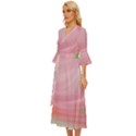 Gradient pink green orange Midsummer Wrap Dress View2