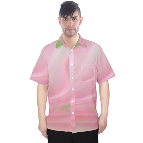 Gradient Pink Green Orange Men s Hawaii Shirt by ConteMonfrey