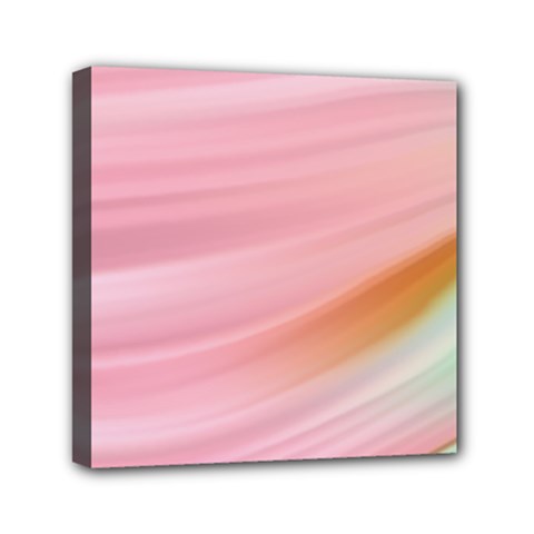 Gradient Ice Cream Pink Green Mini Canvas 6  X 6  (stretched) by ConteMonfrey