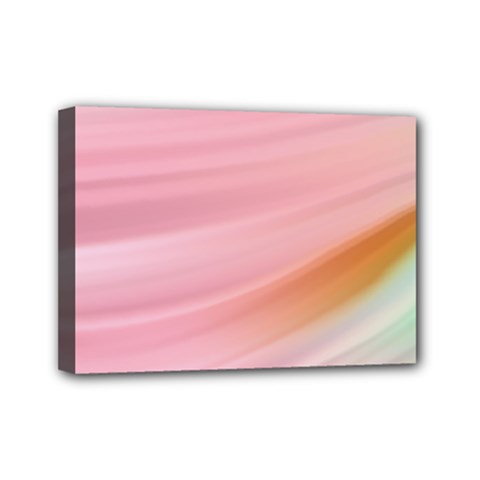 Gradient Ice Cream Pink Green Mini Canvas 7  X 5  (stretched) by ConteMonfrey