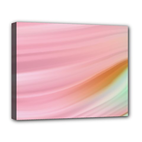 Gradient Ice Cream Pink Green Deluxe Canvas 20  X 16  (stretched) by ConteMonfrey