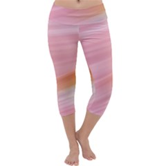 Gradient Ice Cream Pink Green Capri Yoga Leggings by ConteMonfrey