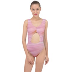 Gradient Ice Cream Pink Green Center Cut Out Swimsuit by ConteMonfrey