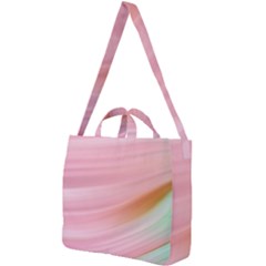 Gradient Ice Cream Pink Green Square Shoulder Tote Bag by ConteMonfrey