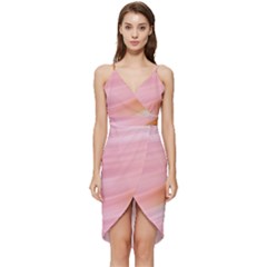 Gradient Ice Cream Pink Green Wrap Frill Dress by ConteMonfrey