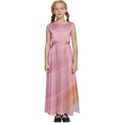 Gradient Ice Cream Pink Green Kids  Satin Sleeveless Maxi Dress by ConteMonfrey