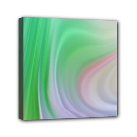 Gradient Green Blue Mini Canvas 6  X 6  (stretched) by ConteMonfrey