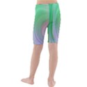 Gradient green blue Kids  Mid Length Swim Shorts View2